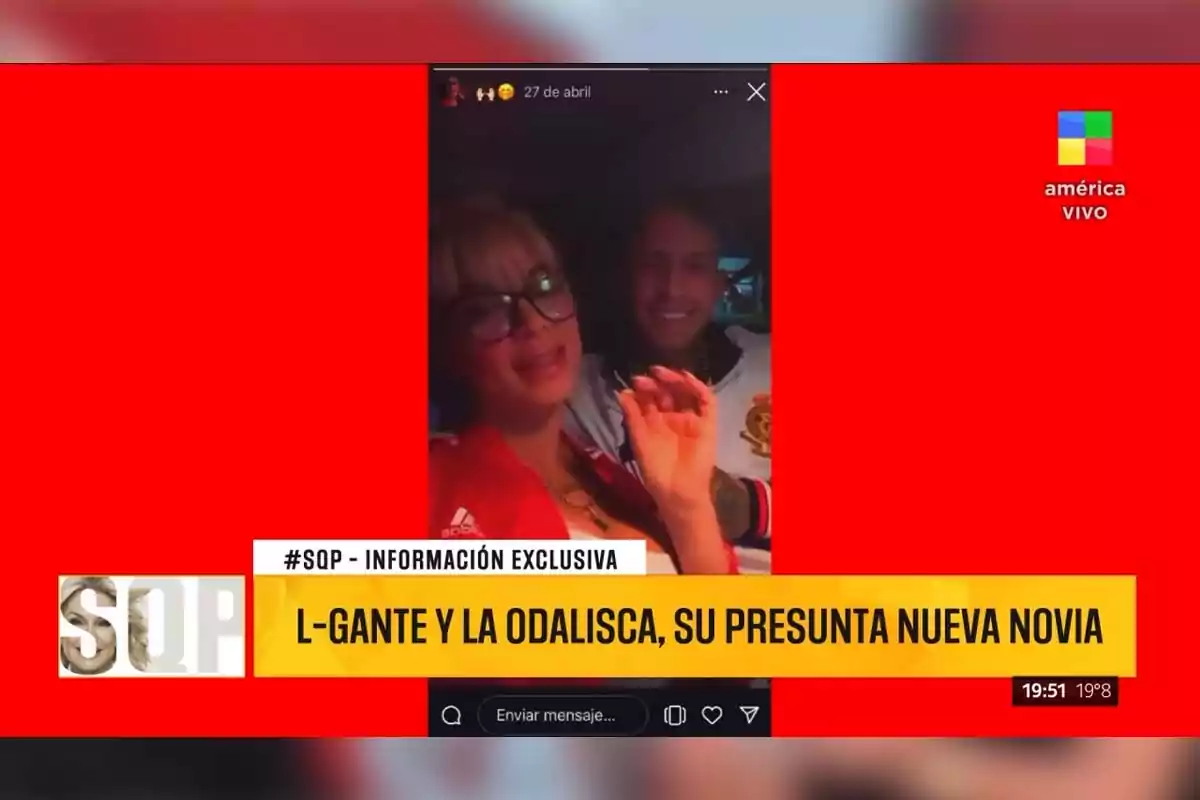 Una captura de pantalla de un programa de televisión con un segmento titulado Una captura de pantalla de un programa de televisión con un segmento titulado
