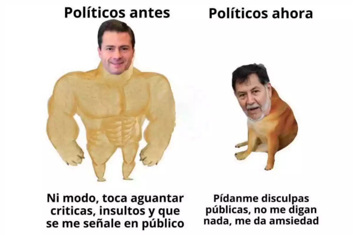 The image shows a comparative meme of The image shows a comparative meme of