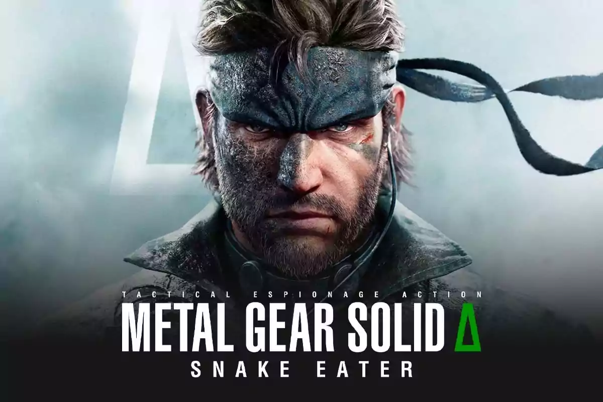 Portada del videojuego Metal Gear Solid Delta Snake Eater con un personaje principal en primer plano.