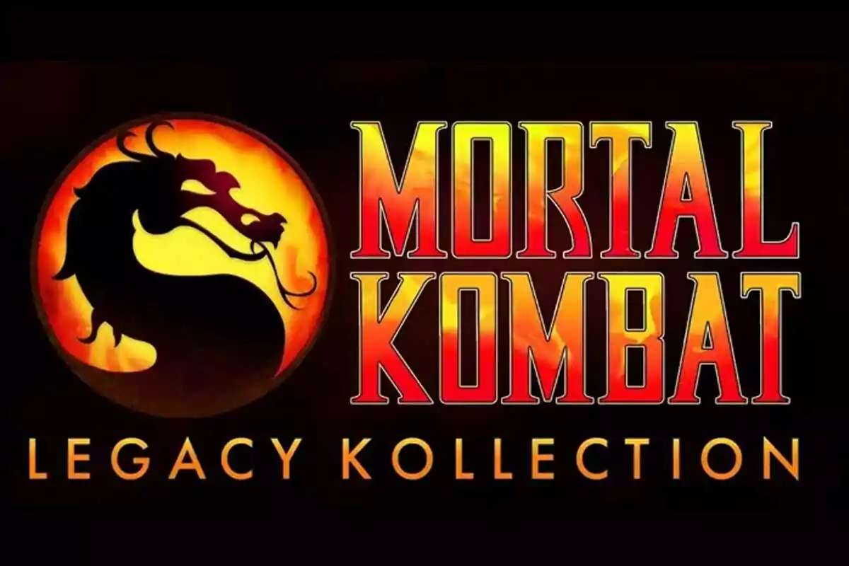 Mortal Kombat Legacy Kollection logo with a black dragon on a red and yellow circular background Mortal Kombat Legacy Kollection logo with a black dragon on a red and yellow circular background