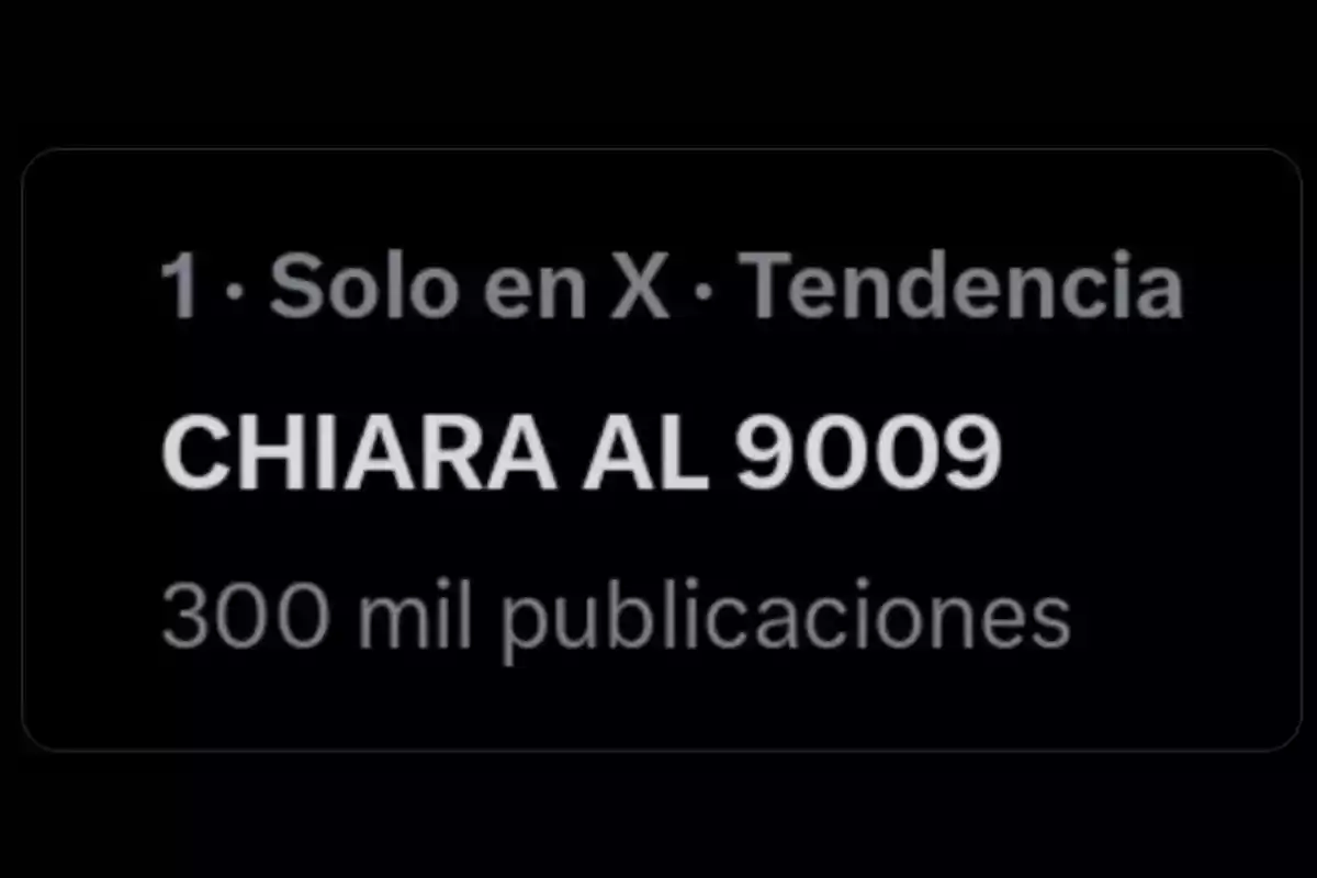 Texto en pantalla que muestra una tendencia en X con el título Texto en pantalla que muestra una tendencia en X con el título