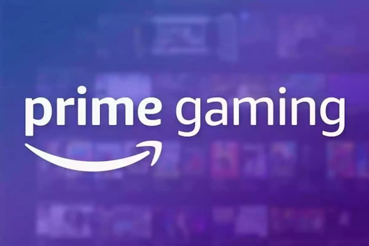 Logo de Prime Gaming con fondo morado difuminado Logo de Prime Gaming con fondo morado difuminado