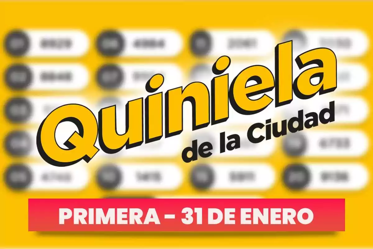 Imagen de un cartel de la Quiniela de la Ciudad con fecha 31 de enero.