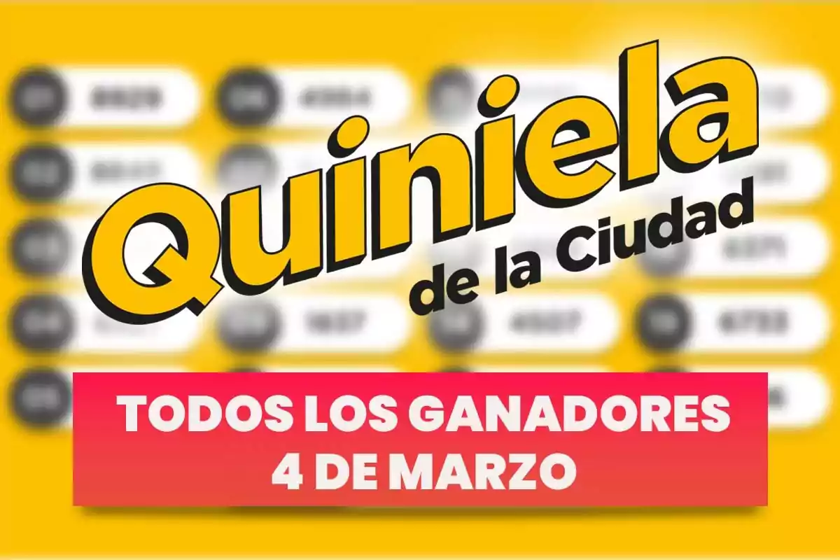 Texto promocional de la Quiniela de la Ciudad con fecha de ganadores del 4 de marzo.