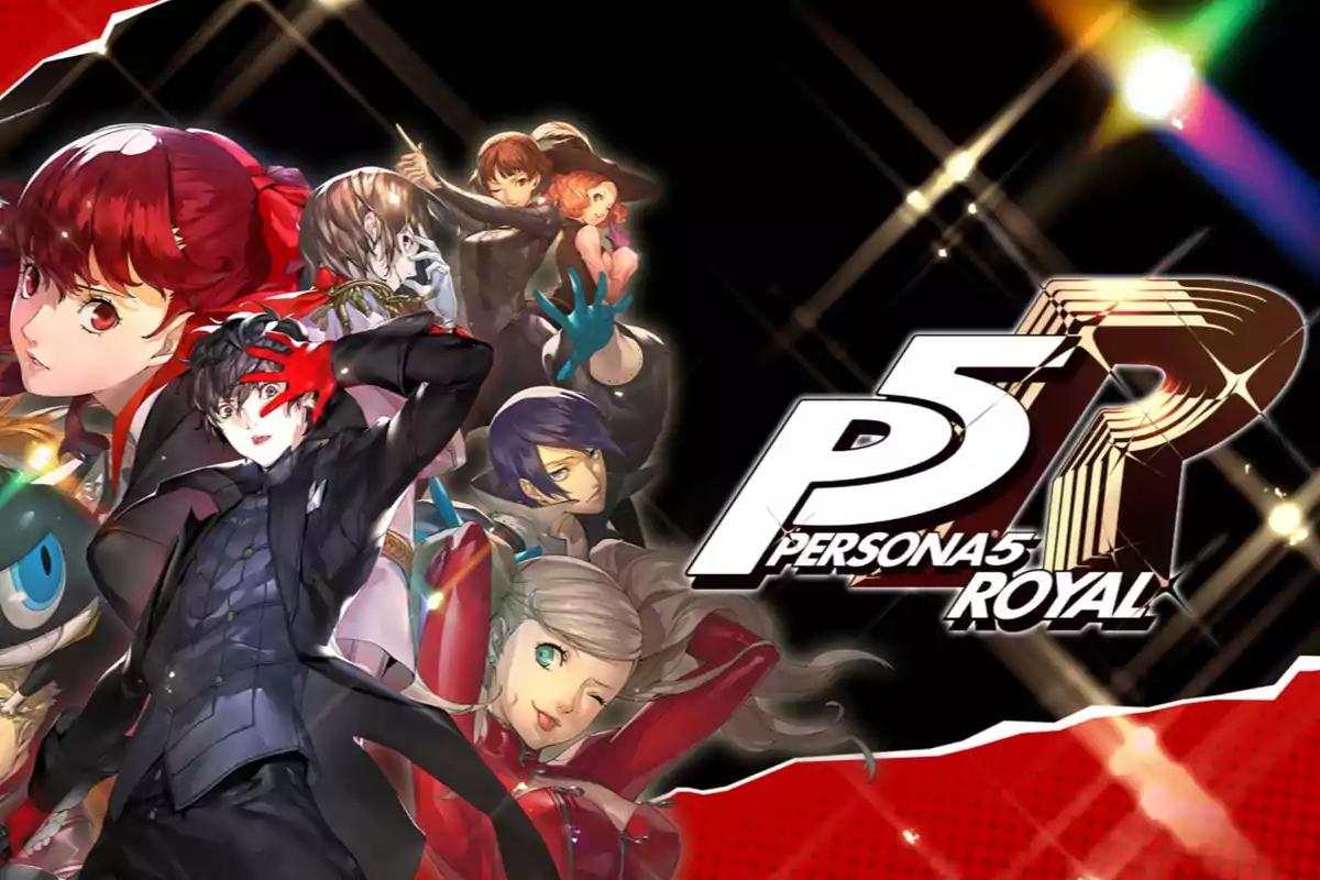 Cover of the video game Persona 5 Royal featuring several characters in dynamic poses and the game logo on the right. Cover of the video game Persona 5 Royal featuring several characters in dynamic poses and the game logo on the right.