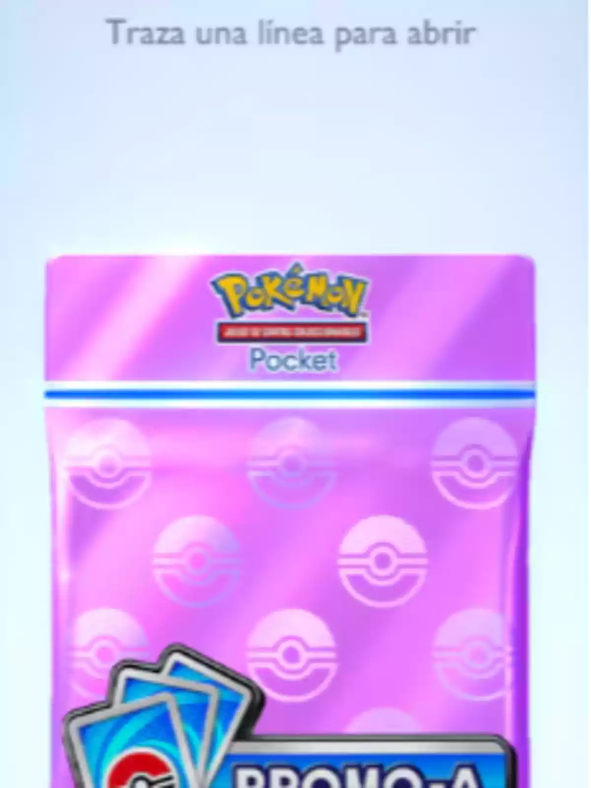 Sobre un fondo claro aparece un sobre rosa con el logo de Pokémon y varias cartas en la parte inferior Sobre un fondo claro aparece un sobre rosa con el logo de Pokémon y varias cartas en la parte inferior