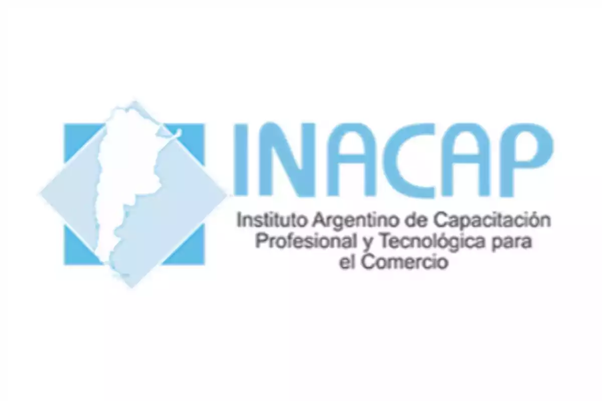 Logo de INACAP con un mapa de Argentina y el texto Instituto Argentino de Capacitación Profesional y Tecnológica para el Comercio Logo de INACAP con un mapa de Argentina y el texto Instituto Argentino de Capacitación Profesional y Tecnológica para el Comercio