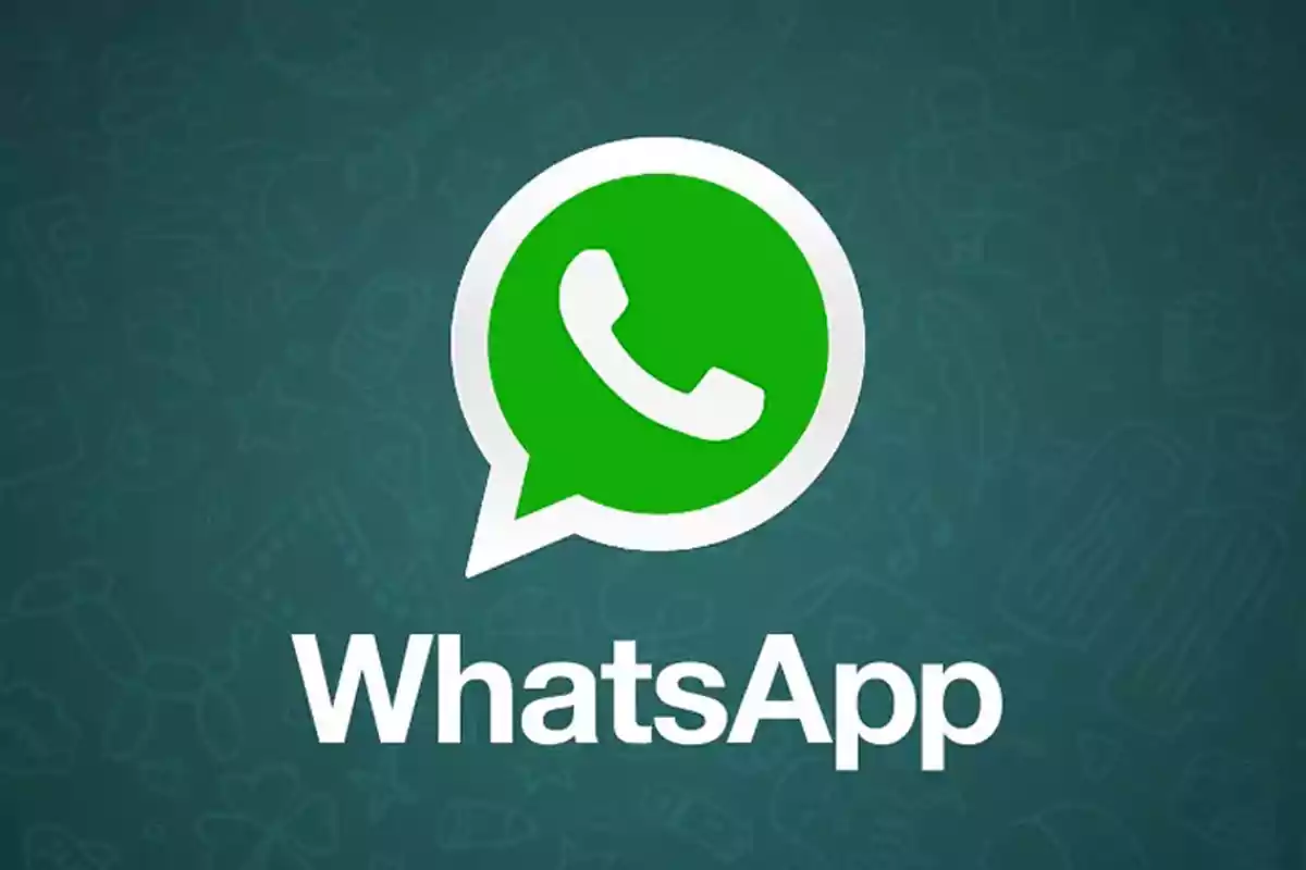 WhatsApp logo on a green background with subtle icons. WhatsApp logo on a green background with subtle icons.