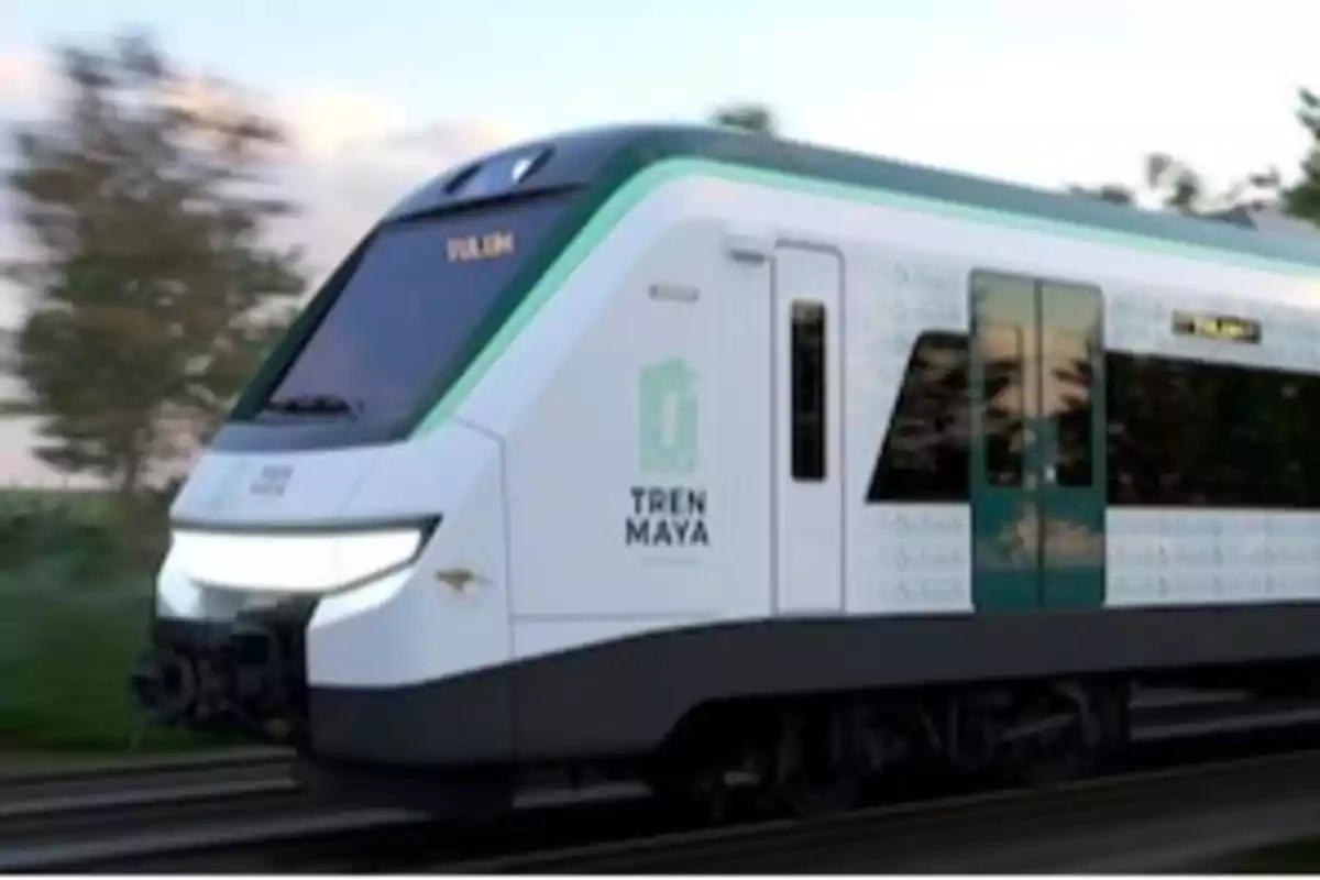 A modern moving train with the A modern moving train with the